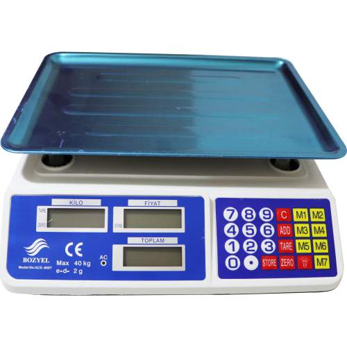 Bozyel Terazi Elektronik Manav Market Pazarcı Terazisi 40 kg Bozyel Terazi Elektronik Manav Market Pazarcı Terazisi 40 kg