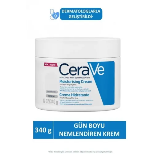 CeraVe NEMLENDİRİCİ KREM 340 GR CeraVe NEMLENDİRİCİ KREM 340 GR