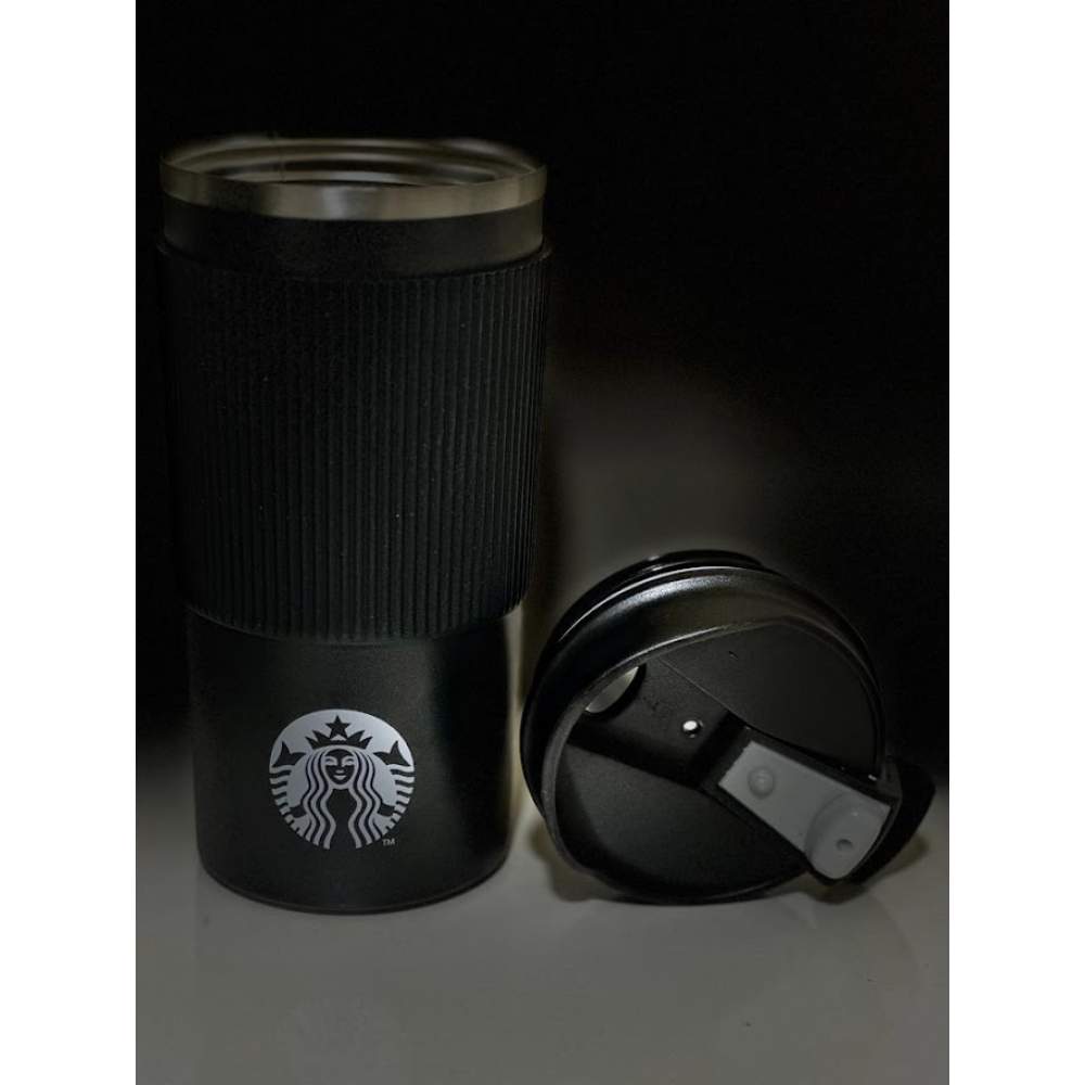 Starbucks Çizgi Desenli Siyah Paslanmaz Çelik Termos - 450 ml Starbucks Çizgi Desenli Siyah Paslanmaz Çelik Termos - 450 ml