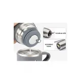 Stainless Steel Vacuum Flask Paslanmaz Çelik Termos Gri 500 Ml Stainless Steel Vacuum Flask Paslanmaz Çelik Termos Gri 500 Ml