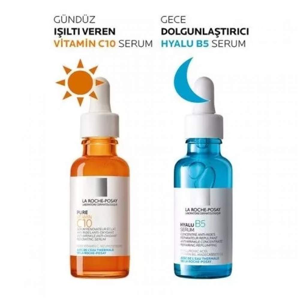 La Roche Posay Hyalu B5 30 ML + Pure Vitamin C 10 ML Serum Seti La Roche Posay Hyalu B5 30 ML + Pure Vitamin C 10 ML Serum Seti