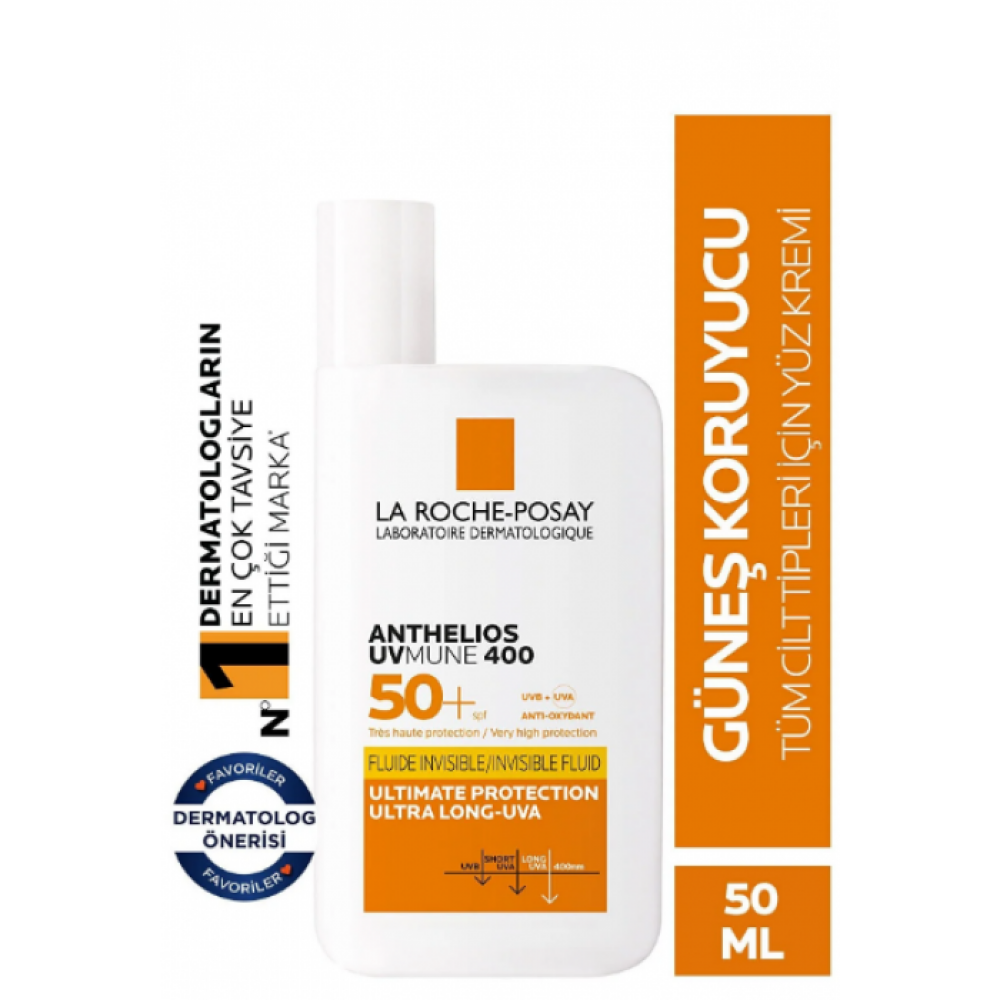 La Roche Posay Anthelios Uvmune Fluid 50+ Faktör Karma-Normal Ciltler İçin Renksiz Güneş Koruyucu Krem 50 ml La Roche Posay Anthelios Uvmune Fluid 50+ Faktör Karma-Normal Ciltler İçin Renksiz Güneş Koruyucu Krem 50 ml