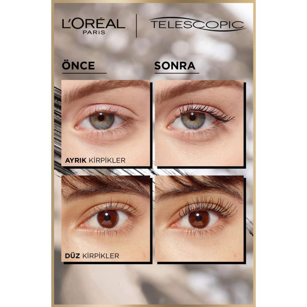 Loreal Paris Telescopic Gold Black Maskara Loreal Paris Telescopic Gold Black Maskara