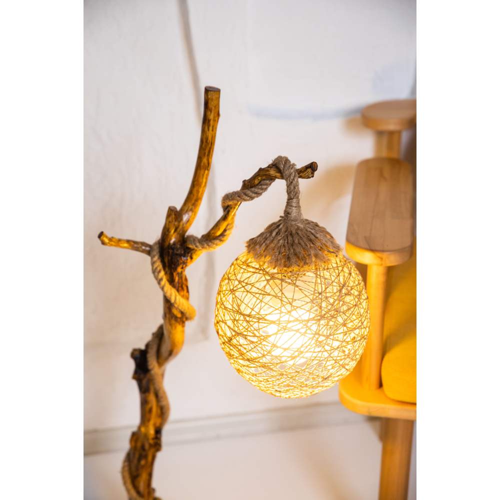 Dekoratif El Yapımı Top Masa Lambası Abajur