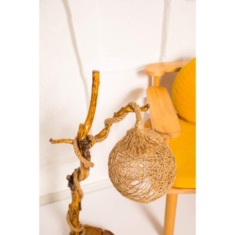 Dekoratif El Yapımı Top Masa Lambası Abajur