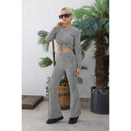 Kadın Zebra Desenli İkili Takım Kadın Zebra Desenli İkili Takım