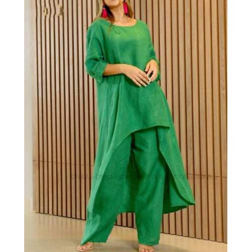 Kadın Uzun Kollu Kayık Yaka Detay Tunik Ve Pantolon Ikili Takım Kadın Uzun Kollu Kayık Yaka Detay Tunik Ve Pantolon Ikili Takım