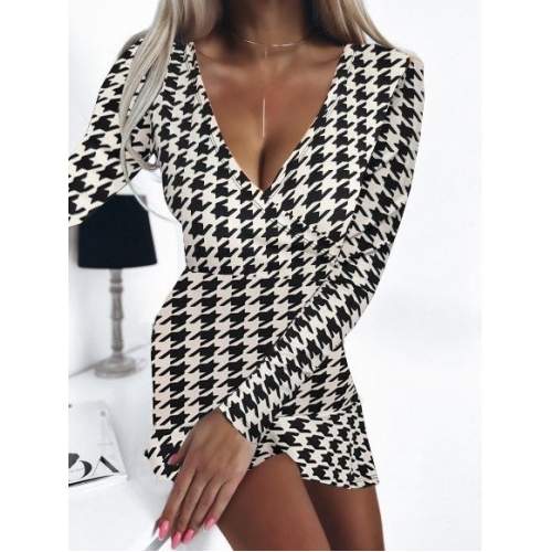 Kadın Uzun Kollu Kruvaze Yaka Kazayağı Mikro Mini Boy Elbise Kadın Uzun Kollu Kruvaze Yaka Kazayağı Mikro Mini Boy Elbise