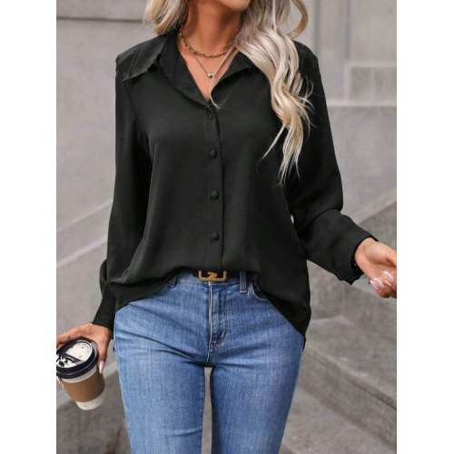 Kadın Uzun Kollu Yakalı önden Düğmeli Aerobin Gömlek Kadın Uzun Kollu Yakalı önden Düğmeli Aerobin Gömlek