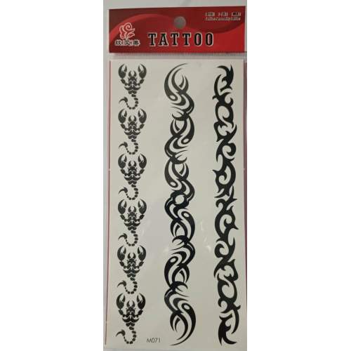 Geçici Dövme Şablonu 3lü - M071 Geçici Dövme Şablonu 3lü - M071