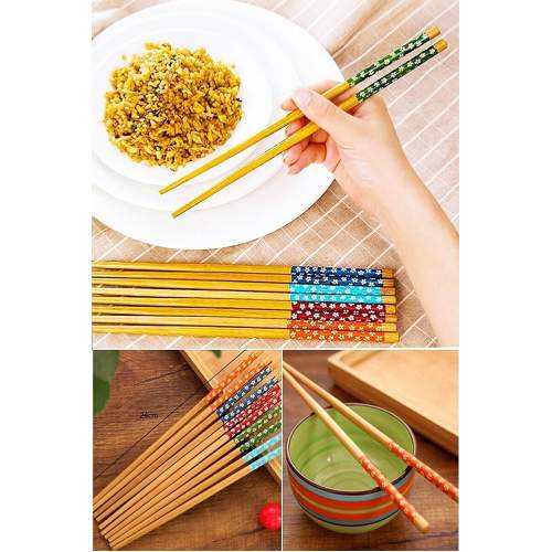 Bambu Chopstick Çubuk Yemek Çubuğu Yıkanabilir Tekrar Kullanılabilir (10 Çift- 20 Adet ) Bambu Chopstick Çubuk Yemek Çubuğu Yıkanabilir Tekrar Kullanılabilir (10 Çift- 20 Adet )