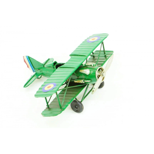 Vintage Tasarım Dekoratif Metal Uçak Çift Kanatlı Vintage Tasarım Dekoratif Metal Uçak Çift Kanatlı