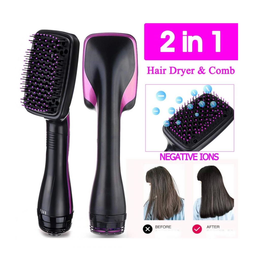 Elektrikli Hava Üflemeli 2 İn 1 Saç Düzleştirici Fön Tarağı