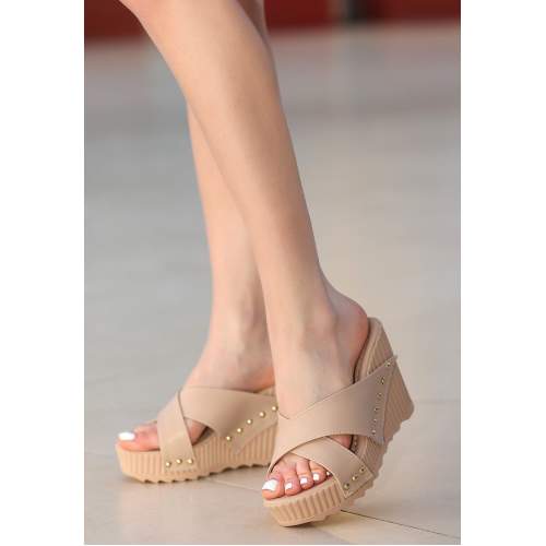 Nude Cilt Dolgu Topuk Terlik