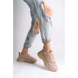 Lisinya948 Bağcıklı Ortopedik Taban Triko Detaylı Kadın Spor Ayakkabı TT Ten/Turuncu Lisinya948 Bağcıklı Ortopedik Taban Triko Detaylı Kadın Spor Ayakkabı TT Ten/Turuncu