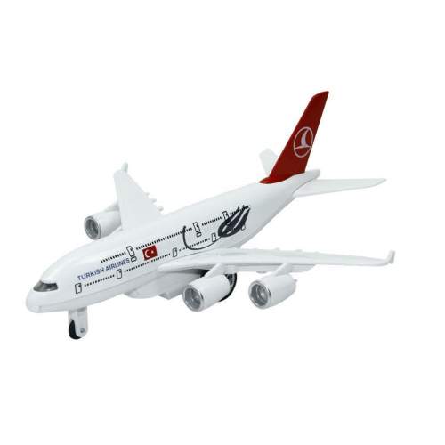Çek Bırak Metal Uçak Sesli Işıklı - A380 (Lisinya) Çek Bırak Metal Uçak Sesli Işıklı - A380 (Lisinya)