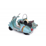 Vintage Tasarım Dekoratif Metal Scooter Sepetli