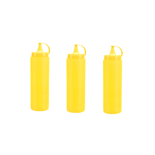 Mayonez Sos Şişesi - 1000ML Dev Boy Sarı 3 Adet Mayonez Sos Şişesi - 1000ML Dev Boy Sarı 3 Adet