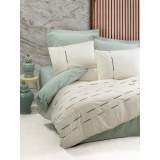 Ranforce Çift Kişilik Nevresim Takımı İvory Yeşil