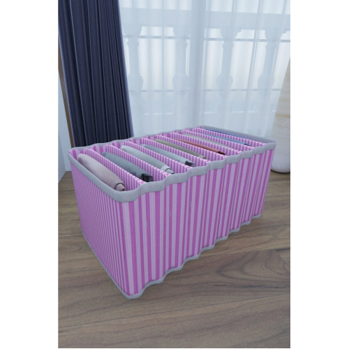 8 Bölmeli Dolap Ve Çekmece Içi Düzenleyici Akordiyon Organizer L-00517 (3 Adet)