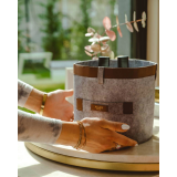 Deri Şeritli Yuvarlak Çok Amaçlı Düzenleyici Organizer Kutu Keçe Sepet (mini) 03822 Deri Şeritli Yuvarlak Çok Amaçlı Düzenleyici Organizer Kutu Keçe Sepet (mini) 03822