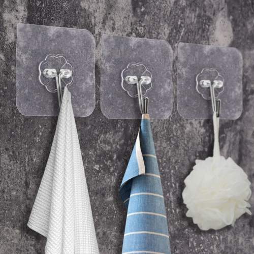 Ultra Güçlü Yapışkanlı 5li Şeffaf Askı Ultra Güçlü Yapışkanlı 5li Şeffaf Askı