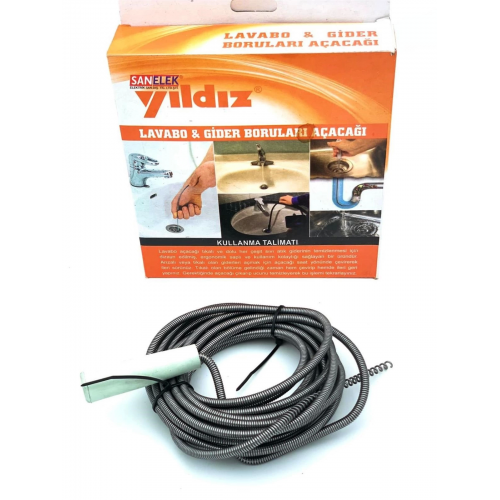 Lavabo Ve Gider Boru Açacağı Lavabo Tıkanıklık Açma Sustası 8 Metre