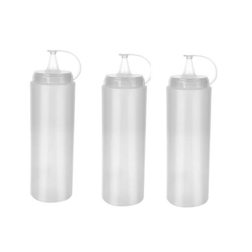 Şeffaf Sos Şişesi - 1000ML Dev Boy 3 Adet Şeffaf Sos Şişesi - 1000ML Dev Boy 3 Adet