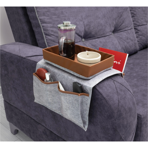 Çok Amaçlı Deri Şeritli Cepli Koltuk Kenarı Düzenleyici 03938 Çok Amaçlı Deri Şeritli Cepli Koltuk Kenarı Düzenleyici 03938