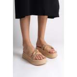 Lisinya948 Düz Topuklu Taşlı Çapraz Şeritli Kalın ve Ortopedik Taban Kadın Terlik TT Ten Lisinya948 Düz Topuklu Taşlı Çapraz Şeritli Kalın ve Ortopedik Taban Kadın Terlik TT Ten