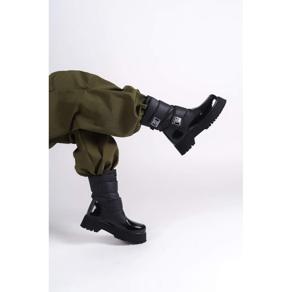 Lisinya948 Cırt Cırtlı Suya ve Soğuğa Dayanıklı Paraşüt Kumaş Rugan Kadın Bot ST Siyah Lisinya948 Cırt Cırtlı Suya ve Soğuğa Dayanıklı Paraşüt Kumaş Rugan Kadın Bot ST Siyah