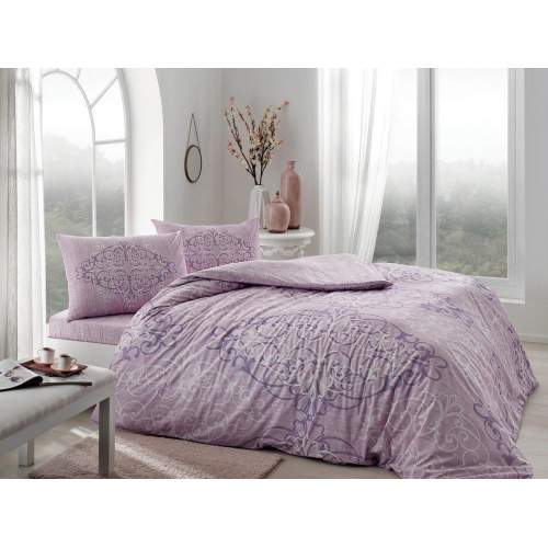 Ranforce Tek Kişilik Nevresim Takımı Luna Lila Ranforce Tek Kişilik Nevresim Takımı Luna Lila