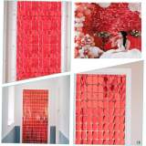 Ekstra Metalize Kırmızı Renk Disko Dikdörtgen Kesim Kapı Perdesi Dekorasyon 1x2 Metre Ekstra Metalize Kırmızı Renk Disko Dikdörtgen Kesim Kapı Perdesi Dekorasyon 1x2 Metre