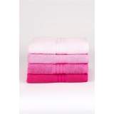 4´lü 50x90 Havlu Seti Pembe
