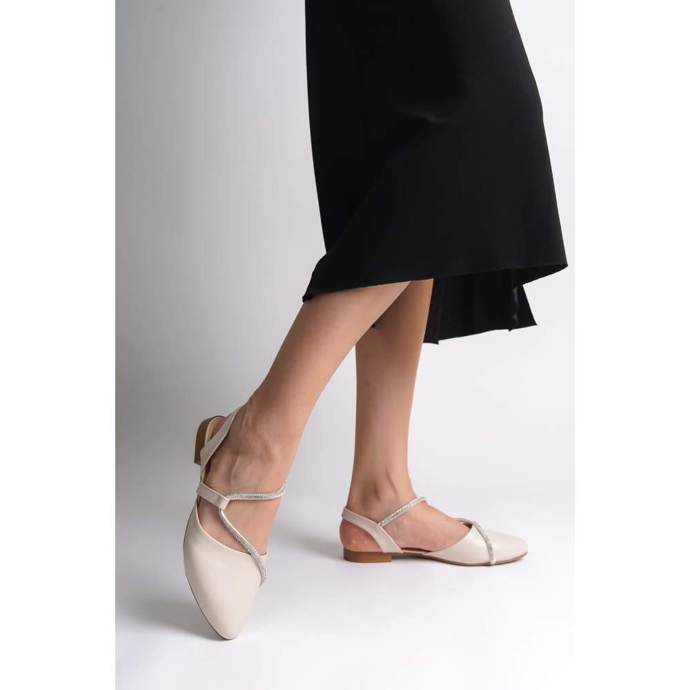 Lisinya948 Lastikli Ortopedik Rahat Taban Taş Detaylı Kadın Babet Ayakkabı KT Krem Lisinya948 Lastikli Ortopedik Rahat Taban Taş Detaylı Kadın Babet Ayakkabı KT Krem