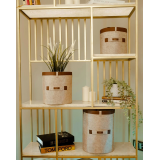 Deri Şeritli Yuvarlak Çok Amaçlı Düzenleyici Organizer Kutu Keçe Sepet (mini) 03822 Deri Şeritli Yuvarlak Çok Amaçlı Düzenleyici Organizer Kutu Keçe Sepet (mini) 03822