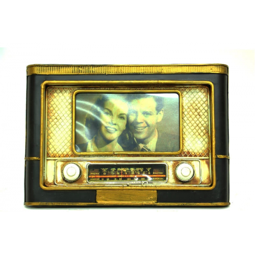 Vintage Tasarım Dekoratif Metal Çerçeve Radyo Vintage Tasarım Dekoratif Metal Çerçeve Radyo