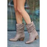 Vizon Süet Topuklu Bot