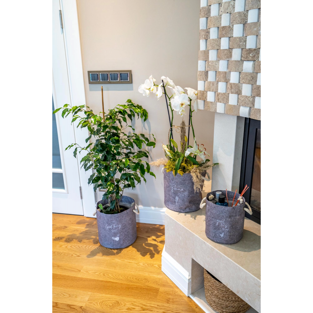 Kulplu Yuvarlak Düzenleyici Çok Amaçlı Kolay Taşınabilen Organizer Keçe Sepet (mini) 03662 Kulplu Yuvarlak Düzenleyici Çok Amaçlı Kolay Taşınabilen Organizer Keçe Sepet (mini) 03662