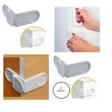 Bebek Çocuk Güvenlik Çekmece ve Dolap İçin Kendiliğinde Yapışkanlı Vidasız Köşe Kapak Kilidi x 2 Adet Bebek Çocuk Güvenlik Çekmece ve Dolap İçin Kendiliğinde Yapışkanlı Vidasız Köşe Kapak Kilidi x 2 Adet