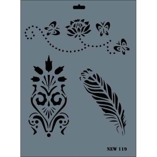 Rich New Seri N-119 Stencil 35x25 cm Rich New Seri N-119 Stencil 35x25 cm