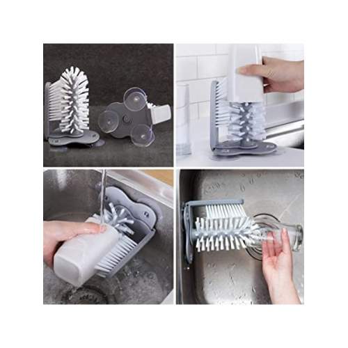 Vantuzlu Elde Bulaşık Yıkama Fırçası Vantuzlu Elde Bulaşık Yıkama Fırçası