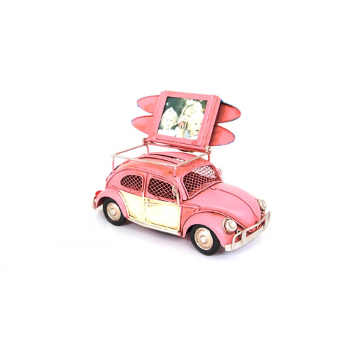 Vintage Tasarım Dekoratif Metal Araba Çerçeveli Ve Kumbaralı Vintage Tasarım Dekoratif Metal Araba Çerçeveli Ve Kumbaralı