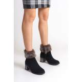 Lisinya948 Fermuarlı Ortopedik Taban Suya ve Soğuğa Dayanıklı Tüylü Topuklu Süet Kadın Bot ST Siyah Lisinya948 Fermuarlı Ortopedik Taban Suya ve Soğuğa Dayanıklı Tüylü Topuklu Süet Kadın Bot ST Siyah