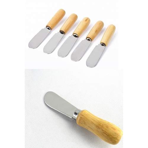 Tereyağı Bıçağı - Mini Spatula Ahşap Saplı 6 Adet Tereyağı Bıçağı - Mini Spatula Ahşap Saplı 6 Adet