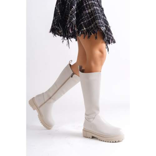 Lisinya948 Bağcıksız Fermuarlı Ortopedik Taban Suya ve Soğuğa Dayanıklı Kadın Çizme KT Krem Lisinya948 Bağcıksız Fermuarlı Ortopedik Taban Suya ve Soğuğa Dayanıklı Kadın Çizme KT Krem