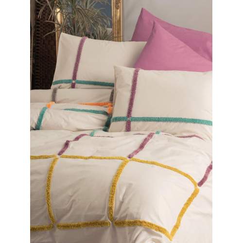 Puff Nakışlı Ranforce Çift Kişilik Nevresim Takımı İnsula Gülkurusu Puff Nakışlı Ranforce Çift Kişilik Nevresim Takımı İnsula Gülkurusu