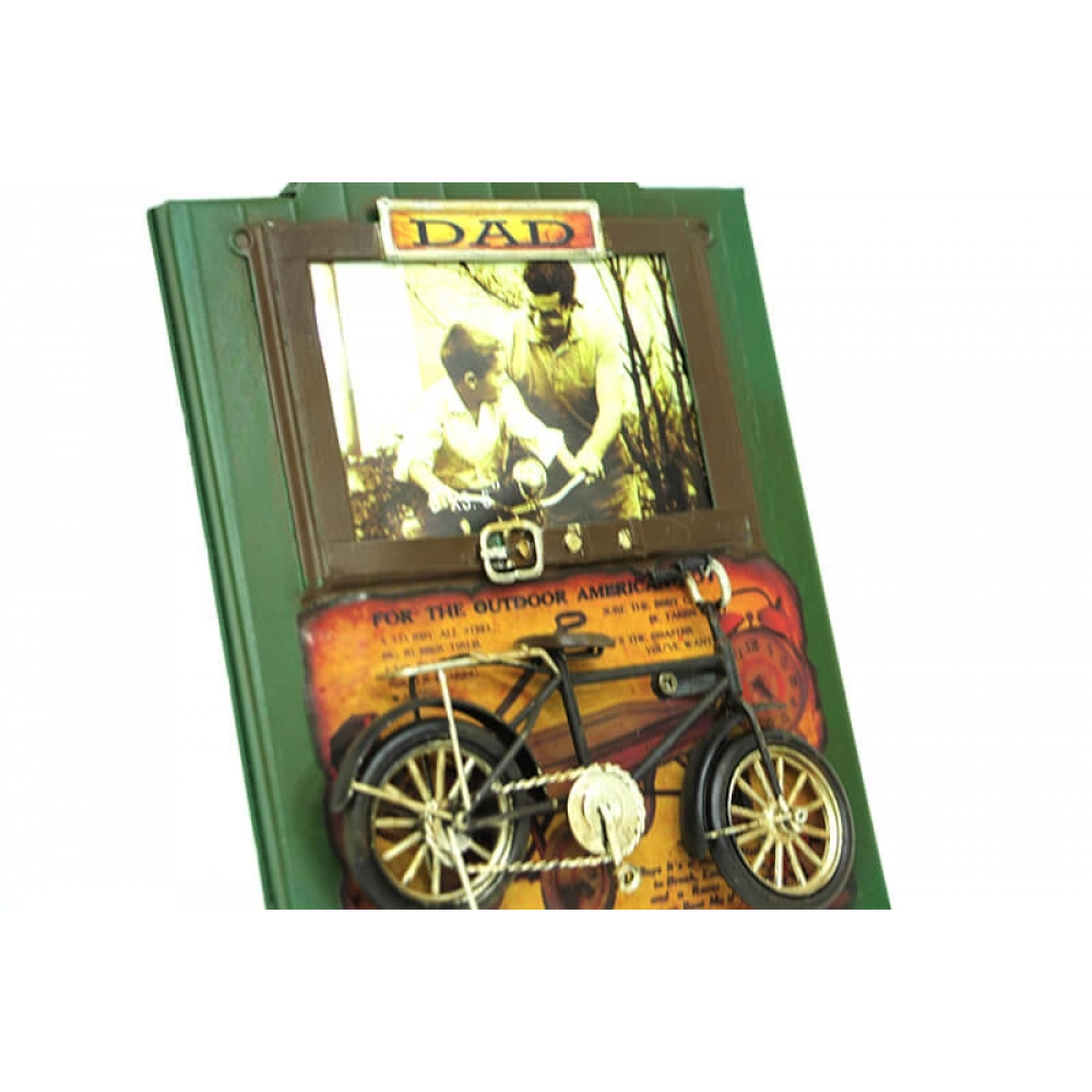 Vintage Tasarım Dekoratif Metal Çerçeve Bisiklet Dekorlu