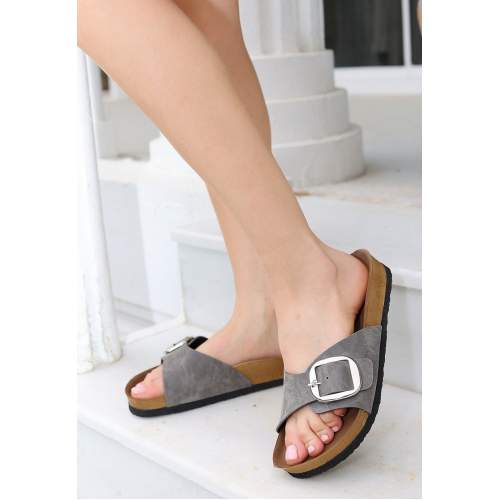 Gri Nubuk Terlik Gri Nubuk Terlik