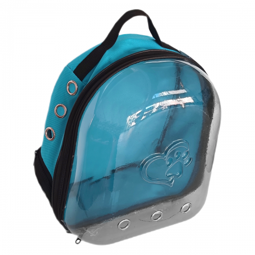 Kalpli Patili Astronot Şeffaf Taşıma Sırt Çantası Turkuaz 24x32x42 cm Kalpli Patili Astronot Şeffaf Taşıma Sırt Çantası Turkuaz 24x32x42 cm